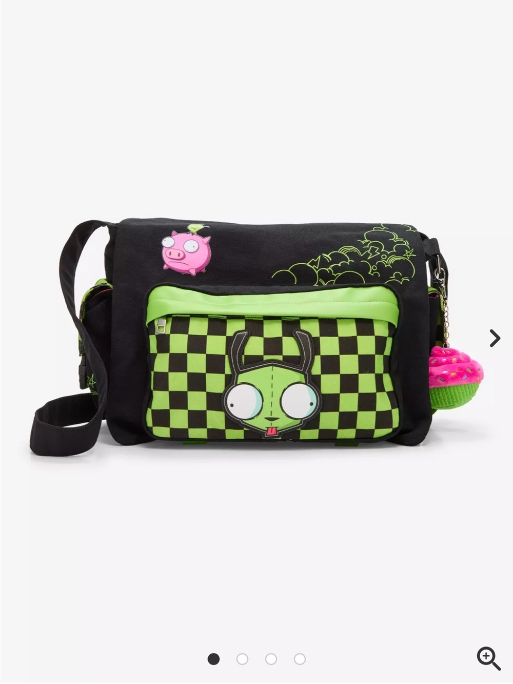 Invader Zim GIR Checkered Messenger Bag
